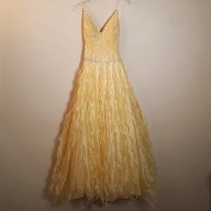Yelow formal long dress